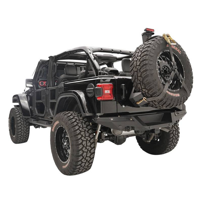 Fab Fours JL2070-1 Slant Back Tire Carrier for Jeep Wrangler JL 2018-2021