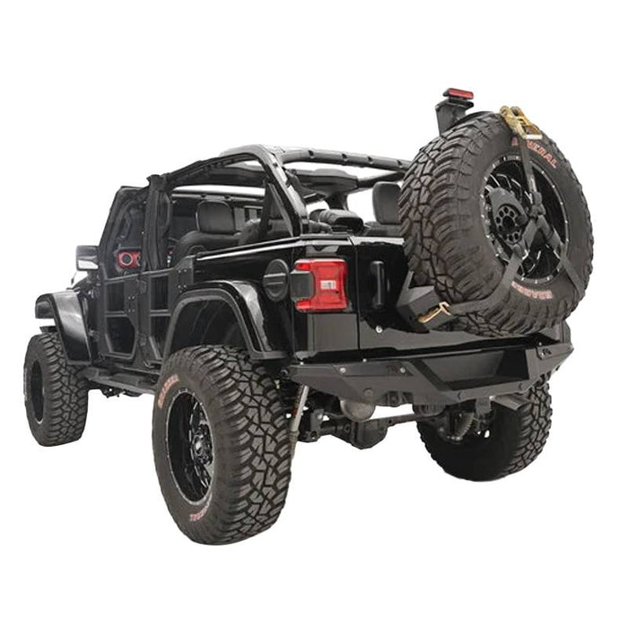 Fab Fours JL2070-1 Slant Back Tire Carrier for Jeep Wrangler JL 2018-2021