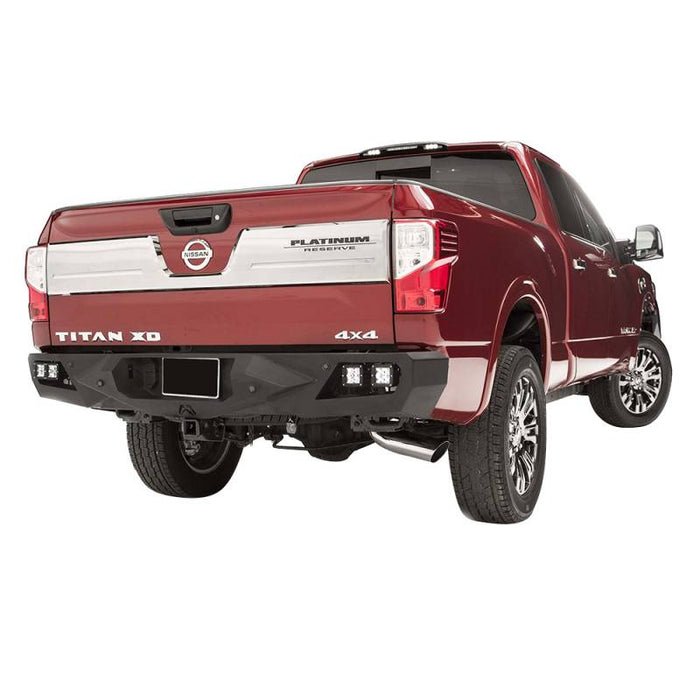 Fab Fours NT16-E3751-1 Vengeance Rear Bumper w/ Sensor Holes for Nissan Titan XD 2016-2021