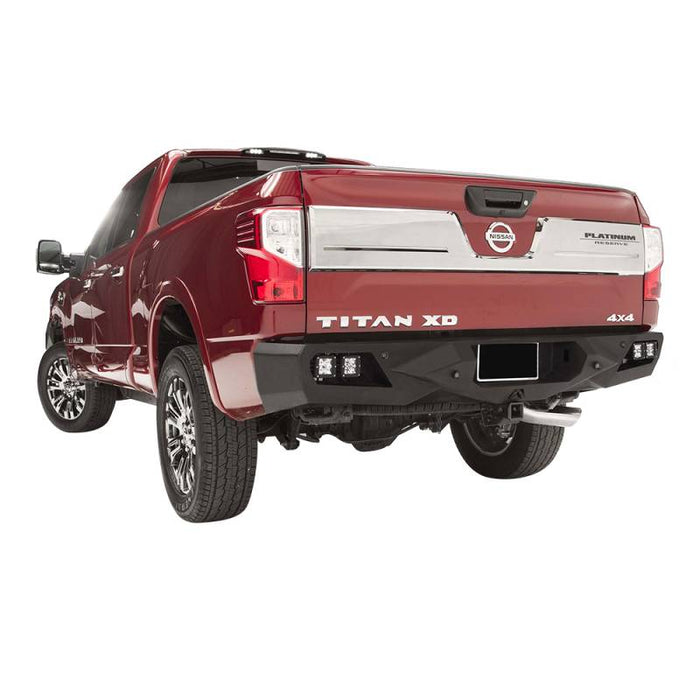 Fab Fours NT16-E3751-1 Vengeance Rear Bumper w/ Sensor Holes for Nissan Titan XD 2016-2021