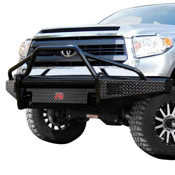 Fab Fours TT07-K1862-1 Black Steel Front Bumper w/ Pre-Runner Bar Guard for Toyota Tundra 2007-2013