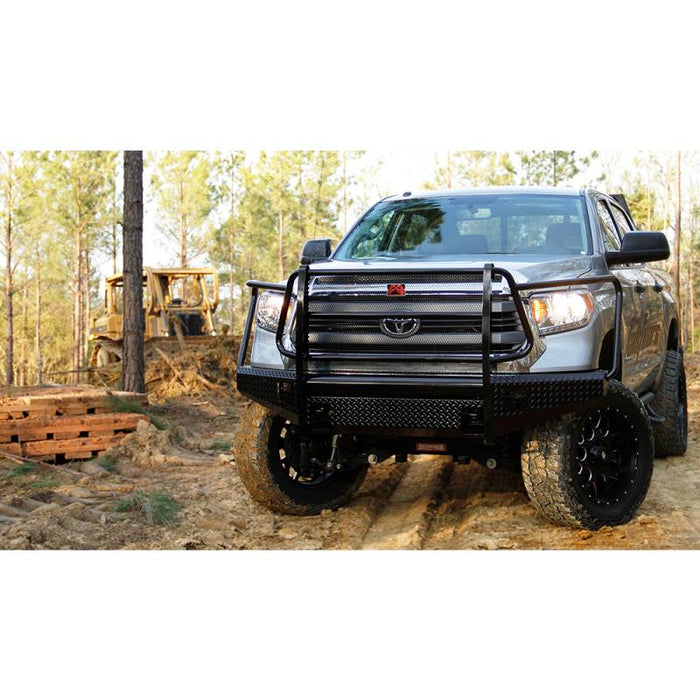 Fab Fours TT14-K2860-1 Black Steel Front Bumper w/ Full Grille Guard for Toyota Tundra 2014-2021