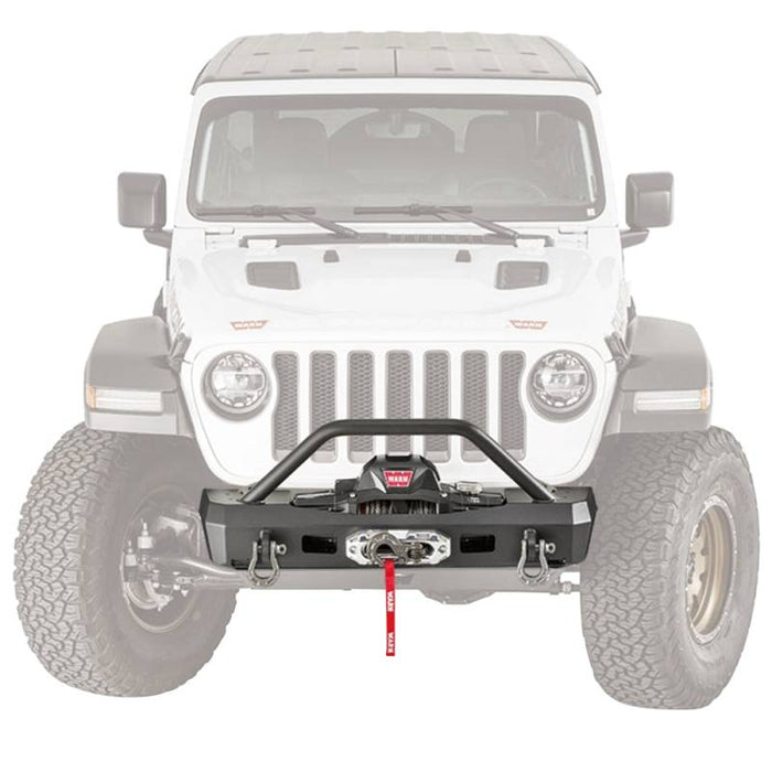 Warn 101330 Elite Stubby Front Bumper for Jeep Gladiator 2020-2022 /Wrangler JL 2018-2022