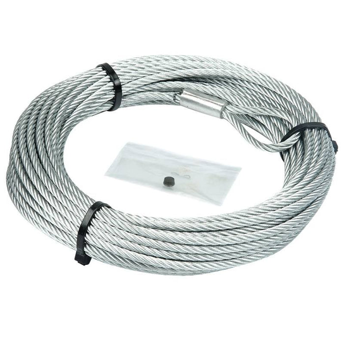 Warn 60076 Wire Rope 50'X3/16" - REPLACEMENT STEEL ROPE
