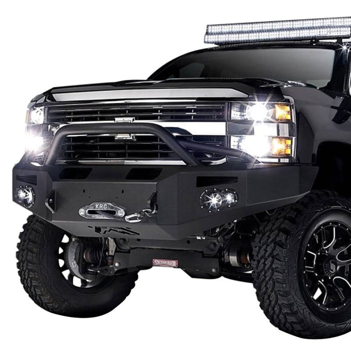 Fab Fours CH05-A1352-1 Premium Winch Front Bumper w/ Pre-Runner Guard for Chevy Silverado 2500HD/3500 2003-2006