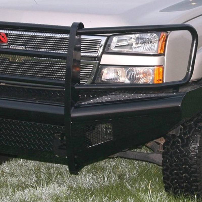 Fab Fours CH05-S1360-1 Black Steel Front Bumper w/ Grille Guard for Chevy Silverado 2500HD/3500 2003-2006