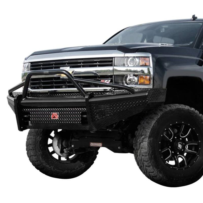 Fab Fours CH05-S1362-1 Black Steel Front Bumper w/ Pre-Runner Guard for Chevy Silverado 2500HD/3500 2003-2006