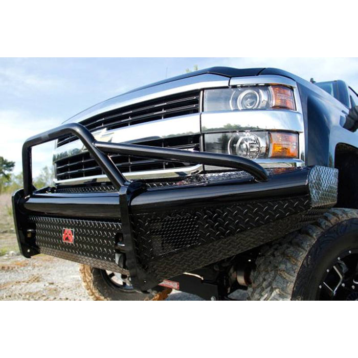 Fab Fours CH05-S1362-1 Black Steel Front Bumper w/ Pre-Runner Guard for Chevy Silverado 2500HD/3500 2003-2006