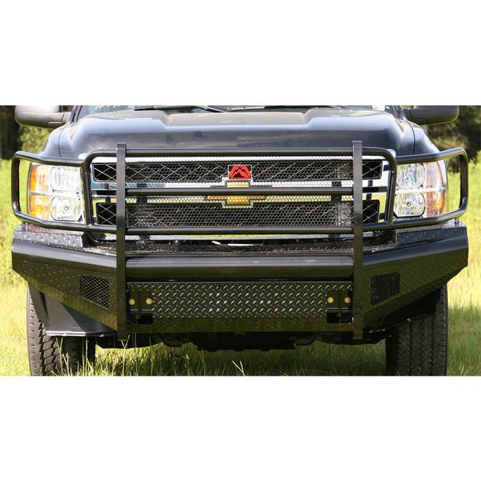 Fab Fours CH11-S2760-1 Black Steel Front Bumper w/ Grille Guard for Chevy Silverado 2500HD/3500 2011-2014