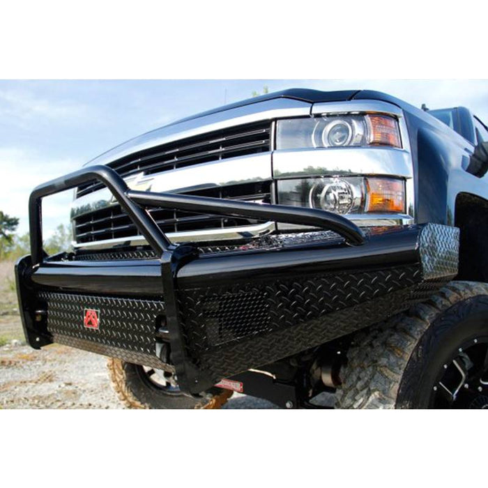 Fab Fours CH11-S2762-1 Black Steel Front Bumper w/ Pre-Runner Guard for Chevy Silverado 2500HD/3500 2011-2014