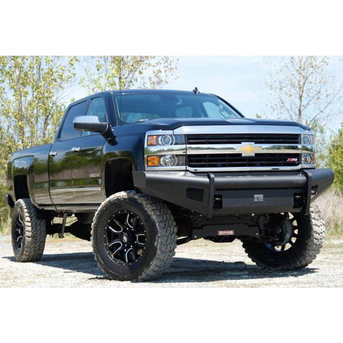 Fab Fours CH05-Q1361-1 Black Steel Elite Smooth Front Bumper for Chevy Silverado 2500HD/3500 2003-2006