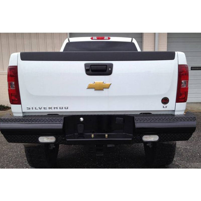 Fab Fours CH99-T1250-1 Black Steel Rear Bumper for Chevy Silverado 2500HD/3500 1999-2007