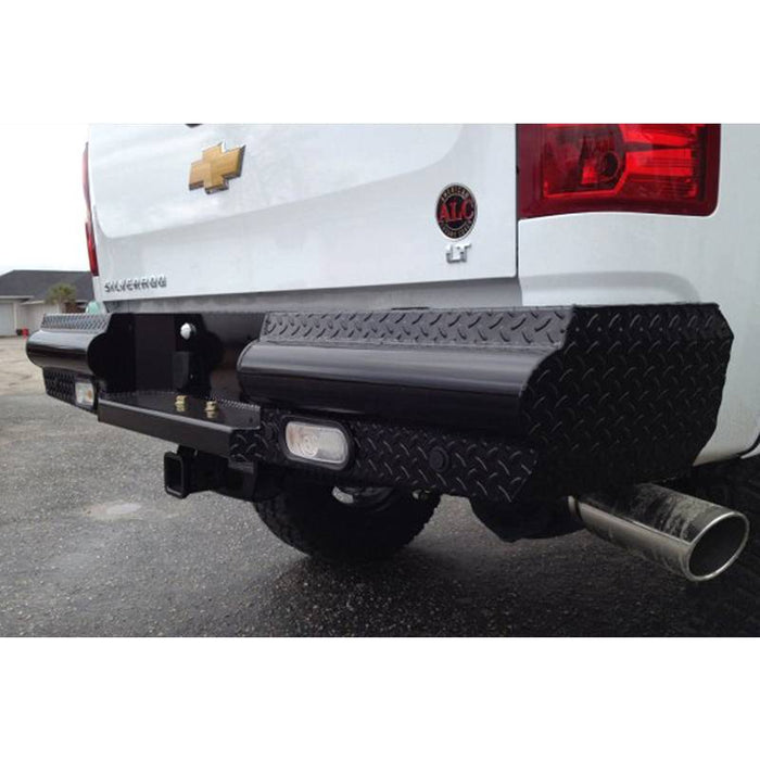 Fab Fours CH99-T1250-1 Black Steel Rear Bumper for Chevy Silverado 2500HD/3500 1999-2007