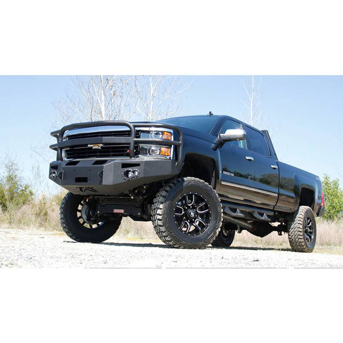 Fab Fours CH14-A3050-1 Premium Winch Front Bumper w/ Grille Guard for Chevy Silverado 2500HD/3500 2015-2019