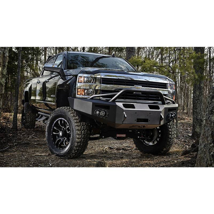 Fab Fours CH14-A3052-1 Premium Winch Front Bumper w/ Pre-Runner Guard for Chevy Silverado 2500HD/3500 2015-2019