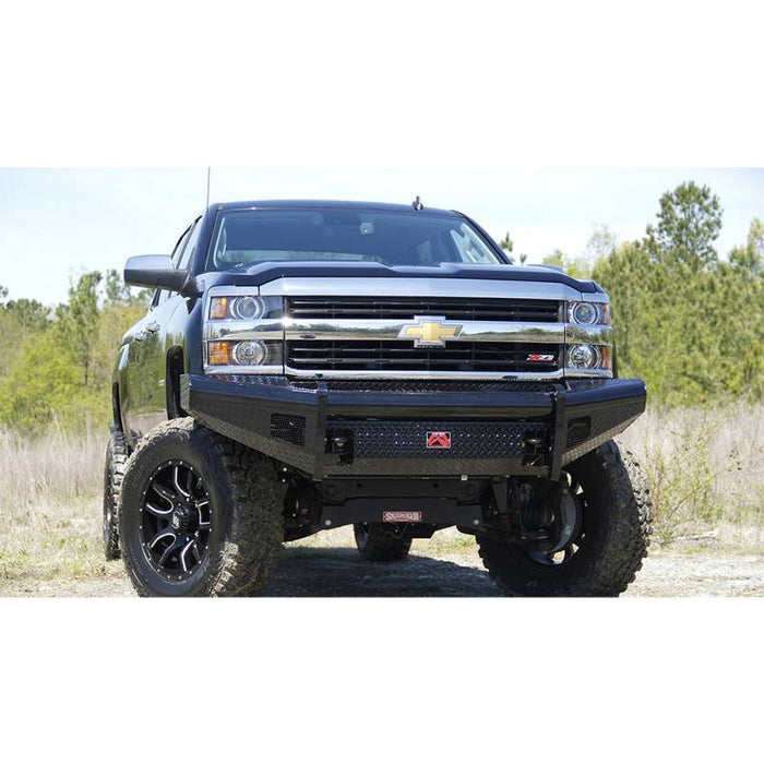 Fab Fours CH14-S3061-1 Black Steel Front Bumper for Chevy Silverado 2500HD/3500 2015-2019