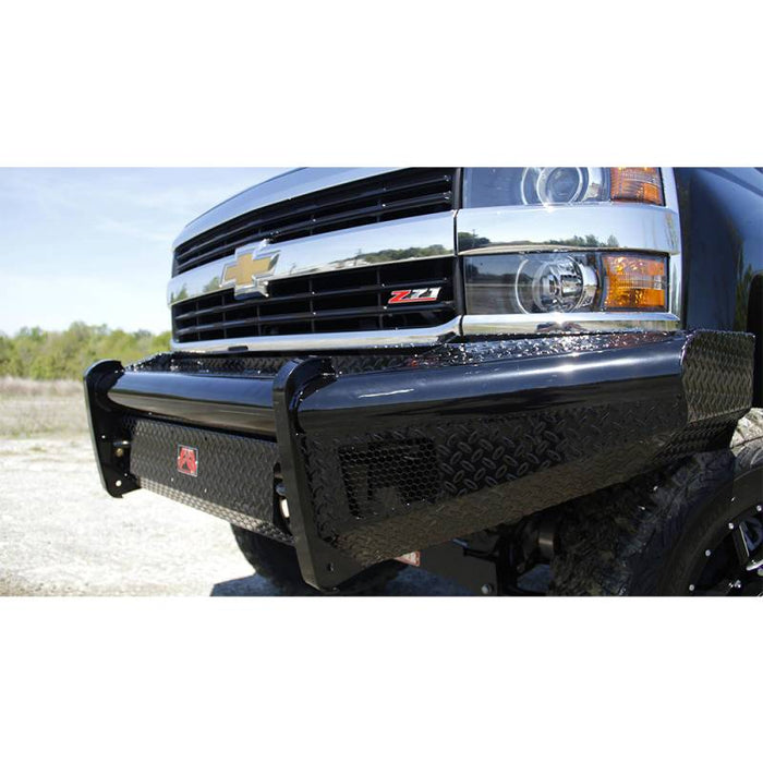 Fab Fours CH14-S3061-1 Black Steel Front Bumper for Chevy Silverado 2500HD/3500 2015-2019