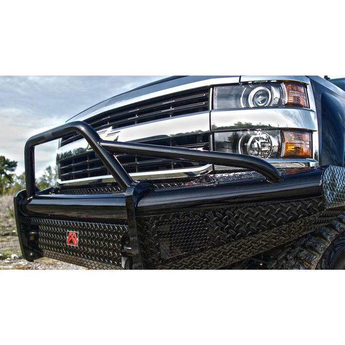 Fab Fours CH14-S3062-1 Black Steel Front Bumper w/ Pre-Runner Guard for Chevy Silverado 2500HD/3500 2015-2019