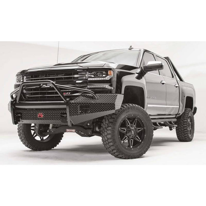 Fab Fours CS16-K3862-1 Black Steel Front Bumper w/ Pre-Runner Guard for Chevy Silverado 1500 2016-2018