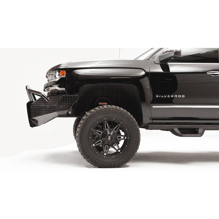 Fab Fours CS16-K3862-1 Black Steel Front Bumper w/ Pre-Runner Guard for Chevy Silverado 1500 2016-2018