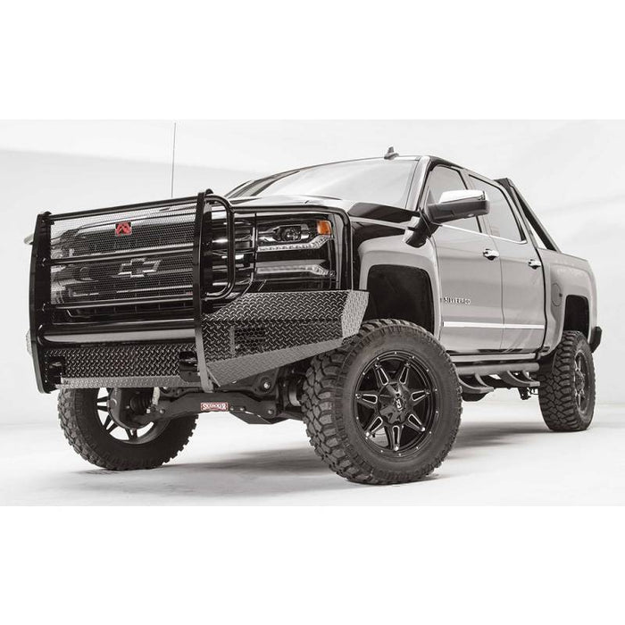 Fab Fours CS16-K3860-1 Black Steel Front Bumper w/ Grille Guard for Chevy Silverado 1500 2016-2018