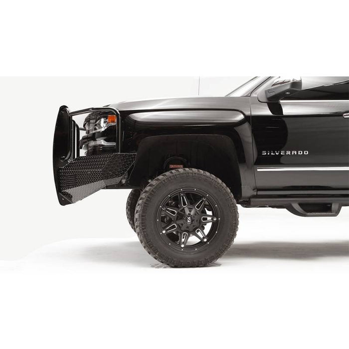 Fab Fours CS16-K3860-1 Black Steel Front Bumper w/ Grille Guard for Chevy Silverado 1500 2016-2018