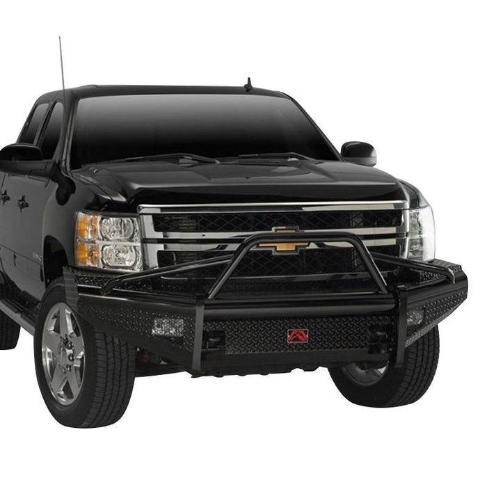 Fab Fours CH08-S2062-1 Black Steel Front Bumper w/ Pre-Runner Guard for Chevy Silverado 2500HD/3500 2007-2010