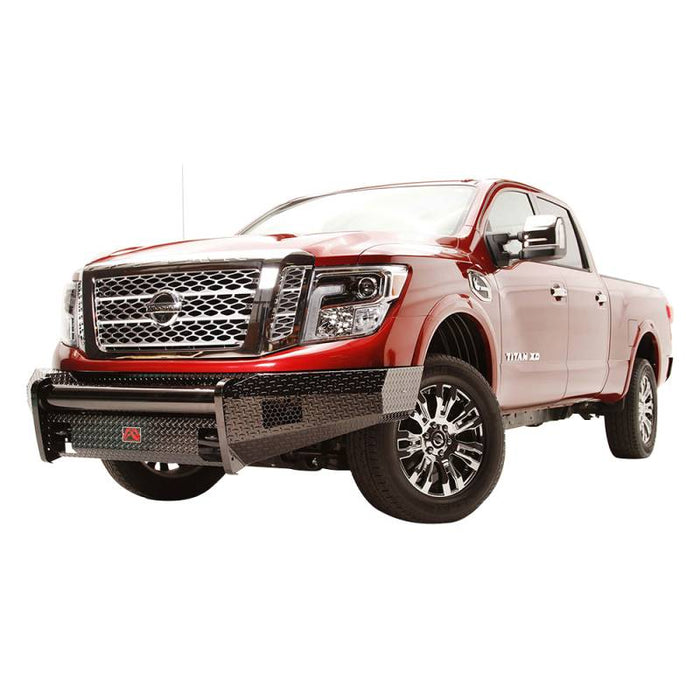 Fab Fours NT16-K3761-1 Black Steel Front Bumper for Nissan Titan XD 2016-2021