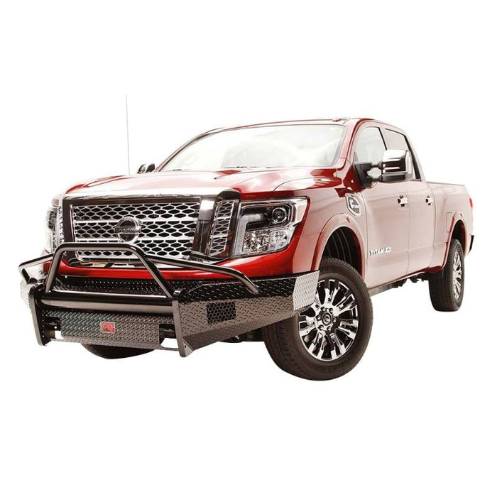 Fab Fours NT16-K3762-1 Black Steel Front Bumper w/ Pre-Runner Guard for Nissan Titan XD 2016-2021