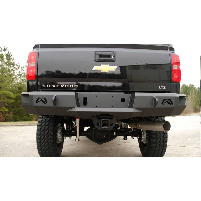 Fab Fours CH14-W3050-1 Premium Rear Bumper w/out Sensors for Chevy Silverado 2500HD/3500 2015-2019