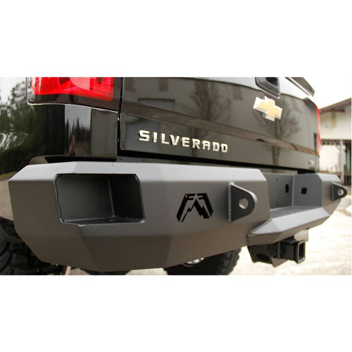 Fab Fours CH14-W3050-1 Premium Rear Bumper w/out Sensors for Chevy Silverado 2500HD/3500 2015-2019