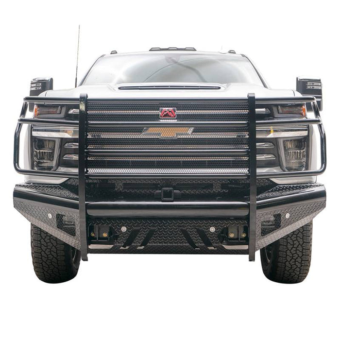 Fab Fours CH20-S4960-1 Black Steel Front Bumper w/ Grille Guard for Chevy Silverado 2500HD/3500 2020-2022