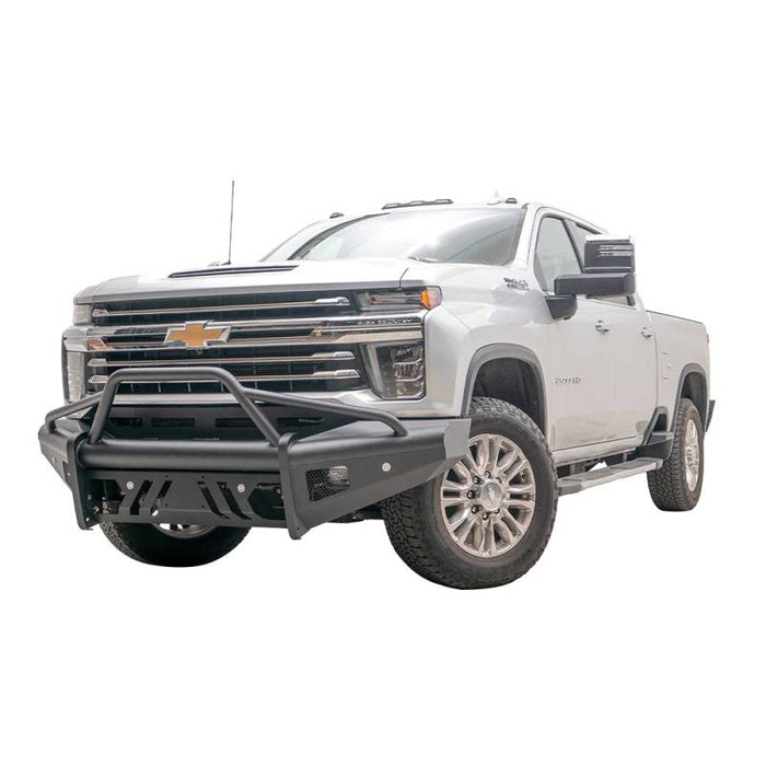 Fab Fours CH20-Q4961-1 Black Steel Elite Smooth Front Bumper for Chevy Silverado 2500HD/3500 2020-2022