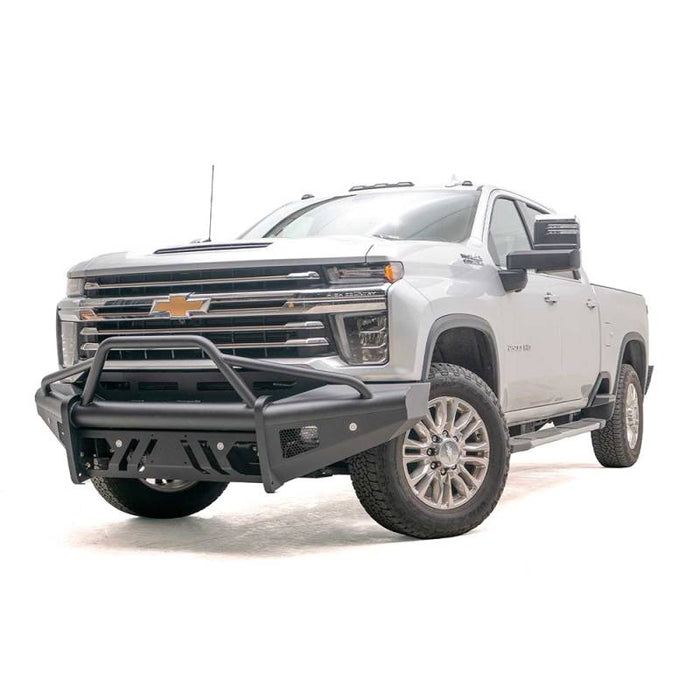 Fab Fours CH20-Q4961-1 Black Steel Elite Smooth Front Bumper for Chevy Silverado 2500HD/3500 2020-2022