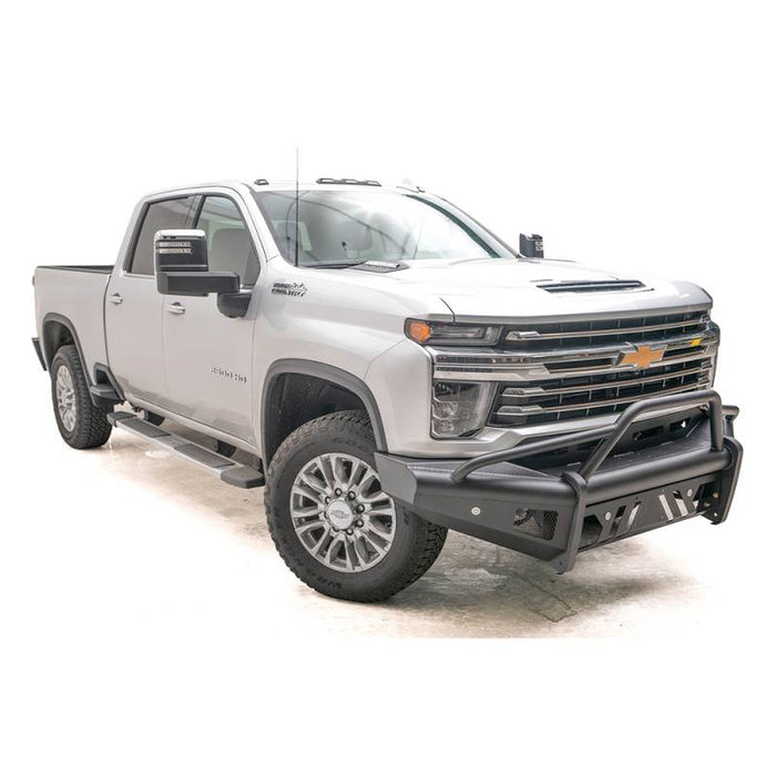 Fab Fours CH20-Q4962-1 Black Steel Elite Smooth Front Bumper w/ Pre-Runner Guard for Chevy Silverado 2500HD/3500 2020-2022