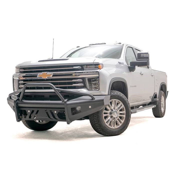 Fab Fours CH20-Q4962-1 Black Steel Elite Smooth Front Bumper w/ Pre-Runner Guard for Chevy Silverado 2500HD/3500 2020-2022