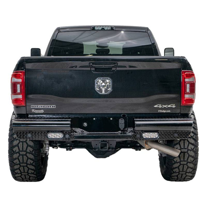 Fab Fours DR19-T4450-1 Dodge Ram 2500/3500 HD 2019-2022 Black Steel Rear Bumper