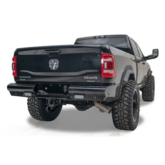 Fab Fours DR19-T4450-1 Dodge Ram 2500/3500 HD 2019-2022 Black Steel Rear Bumper