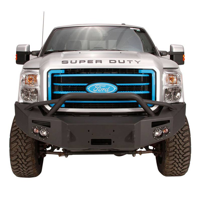 Fab Fours FS11-A2552-1 Ford F250/F350 Superduty 2011-2016 Premium Front Bumper Winch Ready with Pre-Runner Guard