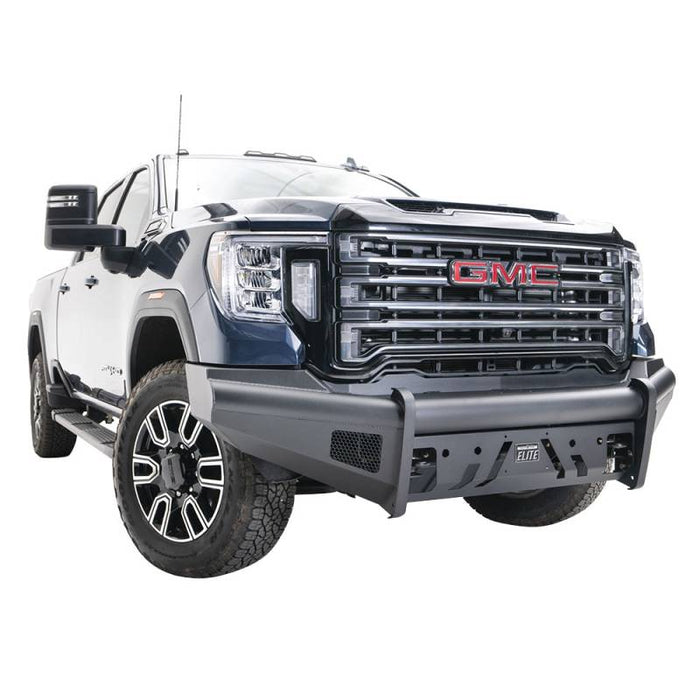 Fab Fours GM20-Q5061-1 Black Steel Elite Front Bumper w/ No Guard for GMC Sierra 2500HD/3500 2020-2022