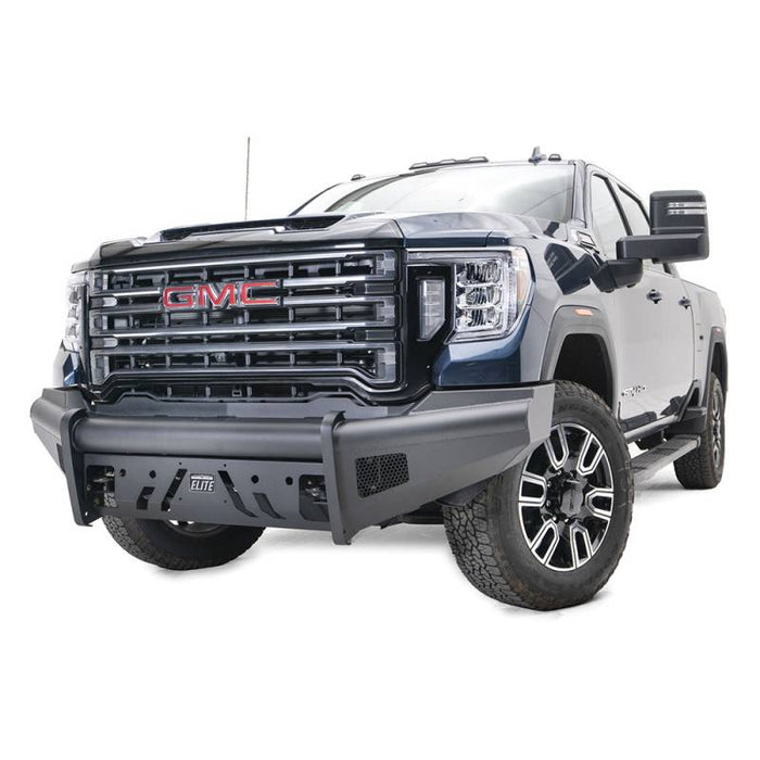 Fab Fours GM20-Q5061-1 Black Steel Elite Front Bumper w/ No Guard for GMC Sierra 2500HD/3500 2020-2022