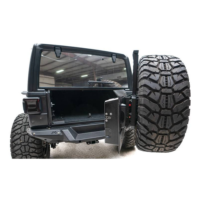 Fab Fours JL18-Y1851T-1 Rear Bumper Tire Carrier for Jeep Wrangler JL 2018-2021