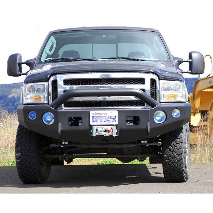 TrailReady 12301P Winch Front Bumper w/ Pre-Runner Guard for Ford F450/F550 2001-2004