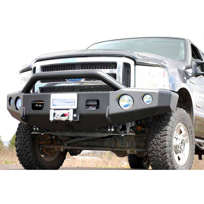 TrailReady 12301P Winch Front Bumper w/ Pre-Runner Guard for Ford F450/F550 2001-2004