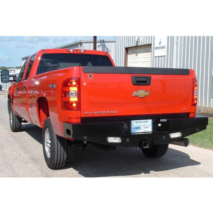 Ranch Hand SBC081BLSL Sport Rear Bumper w/ Lights and Sensor Holes for Chevy Silverado 2500HD/3500 2007-2010