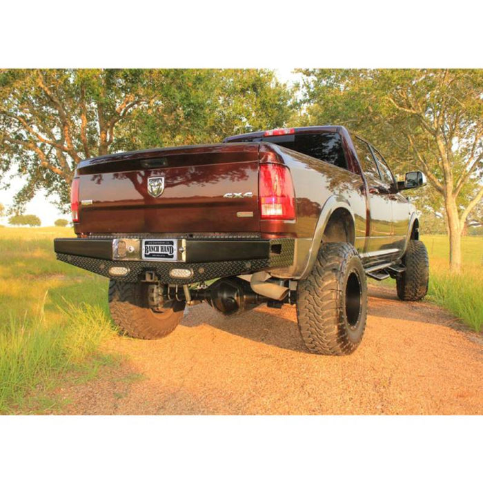 Ranch Hand SBD09HBLSL Sport Rear Bumper w/ Lights and Sensor Holes for Dodge Ram 1500 2009-2022