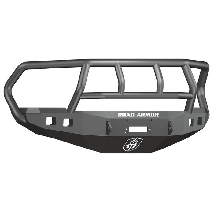 Road Armor 408R2B Stealth Winch Front Bumper w/ Titan II Guard and Square Light Holes for Dodge Ram 2500/3500/4500/5500 2010-2018
