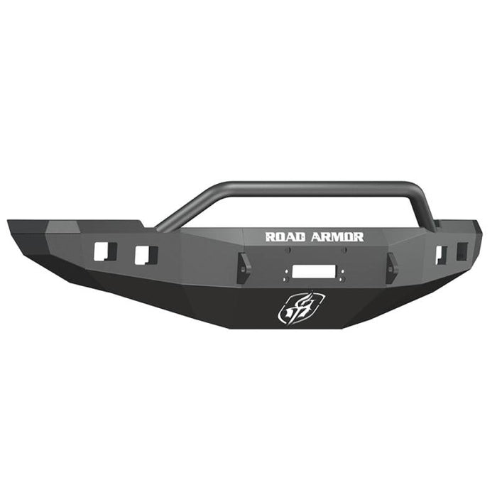 Road Armor 408R4B Stealth Winch Front Bumper w/ Pre-Runner Guard and Square Light Holes for Dodge Ram 2500/3500/4500/5500 2010-2018