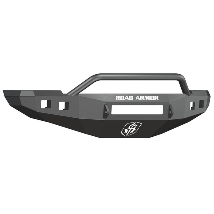 Road Armor 408R4B-NW Stealth Non-Winch Front Bumper w/ Pre-Runner Guard and Square Light Holes for Dodge Ram 2500/3500/4500/5500 2010-2018