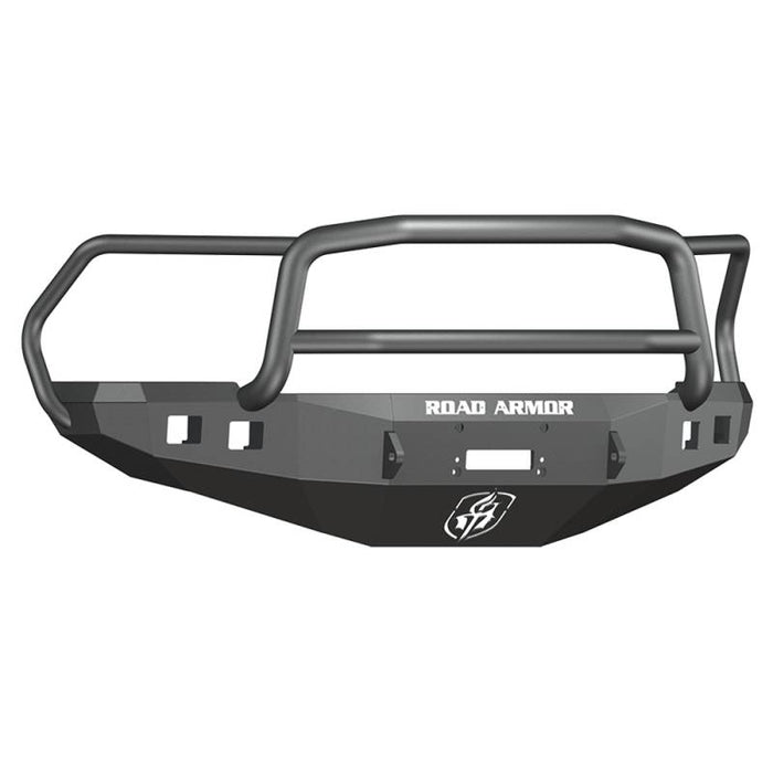 Road Armor 408R5B Stealth Winch Front Bumper w/ Lonestar Guard and Square Light Holes for Dodge Ram 2500/3500/4500/5500 2010-2018